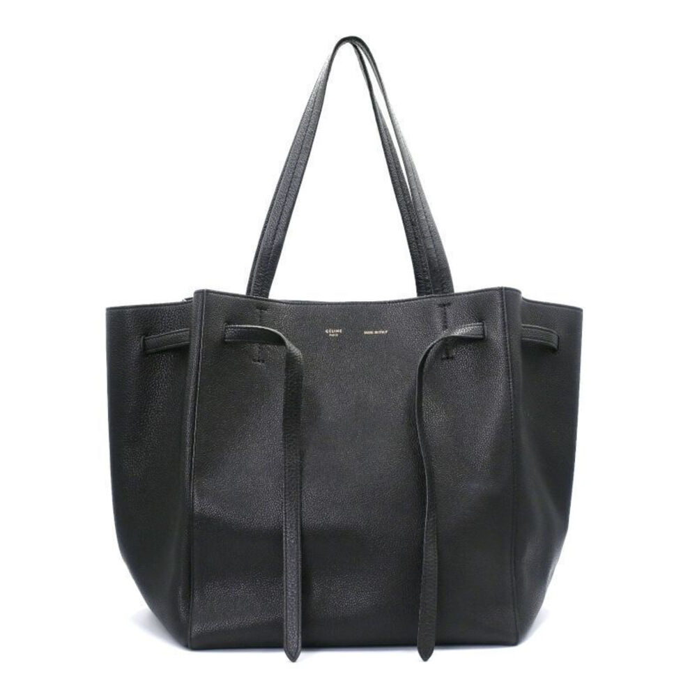 Celine Cabas Phantom Grained Calfskin Tote Bag Shoulder Black